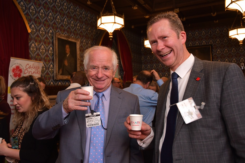 Johnny Ball (President of Lancastrians in London) and Lee Thorne (Red Bank Cider)