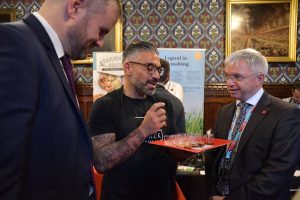 Andrew Stephenson MP, Harry Camillari (Black Powder Gin) and Mark Menzies MP